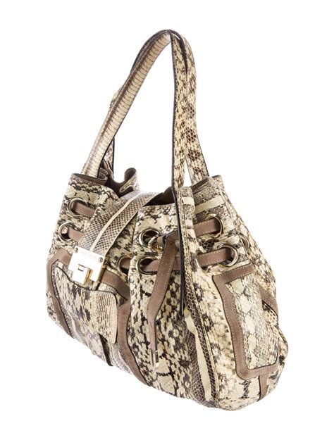 jimmy choo snakeskin handbag.